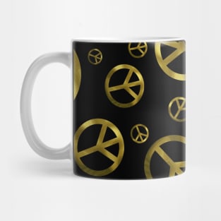 Peace Sign Gold - Peace Sign Art Mug